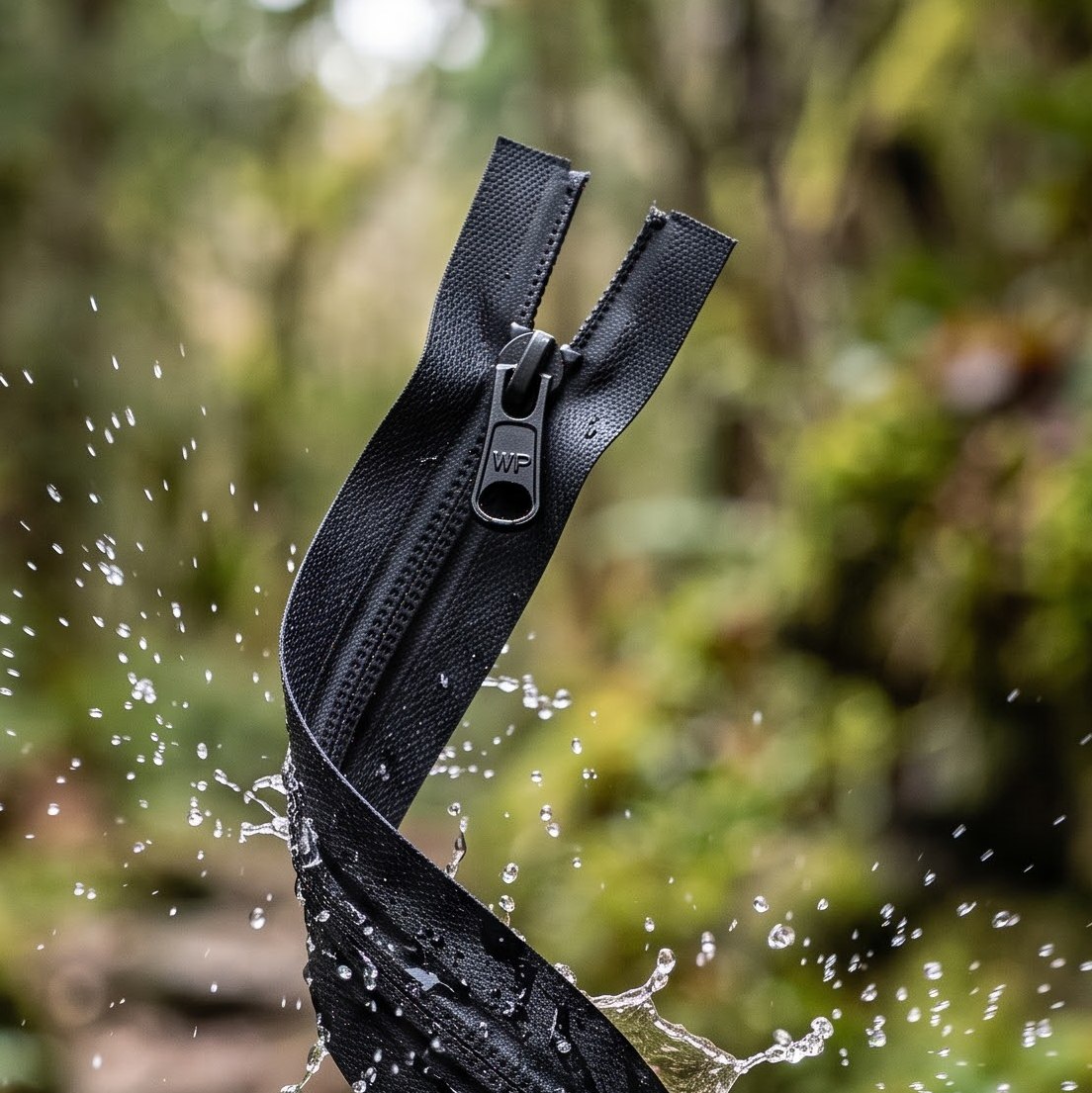 Water-resistant zipper